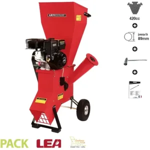 Broyeur de végétaux thermique 420cc 13 cv LEA LE56420-89 - Coupe jusqu'à 89mm