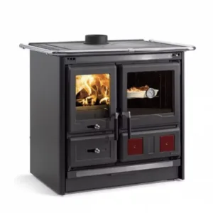 Cuisinière à bois Rosa L 5.0 Steel - Nean - 10 Kw