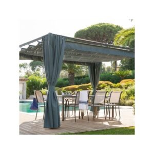 RIDEAUX TISSU GRIS 300 cm x 300 cm